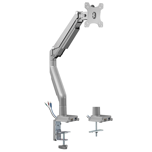 USB付きシングルモニターパフォーマンスガススプリング式アルミニウムモニターアーム LDT34-C012U ほとんどの17"-32"モニター用 from china(chinese)