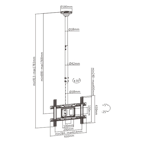 Heavy-Duty TV Ceiling Mount Supplier and Manufacturer- LUMI