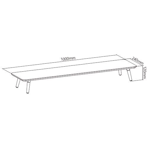 Wooden Monitor/Laptop Risers With Angled Feet(1000x240x120mm) STB-163 Brings Beauty and Elegance to Your Desktop from china(chinese)