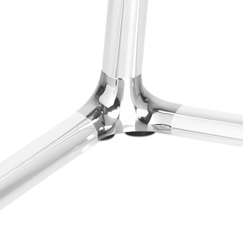 Modernist Linear Chrome Plated Studio TV Floor Stand with V-Base FS17-46F-01 Bring Aesthetics to Any Viewing Area from china(chinese)