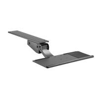 Airlift Negative Tilt & Swivel Under-Desk Keyboard Tray with Gel Wrist Rest and Precise Mouse Pad