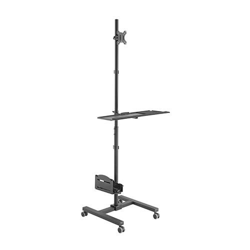 Height Adjustable Mobile Computer Workstation with Monitor Mount FWS04-1 For mobile or fixed computing and display needs. from china(chinese)