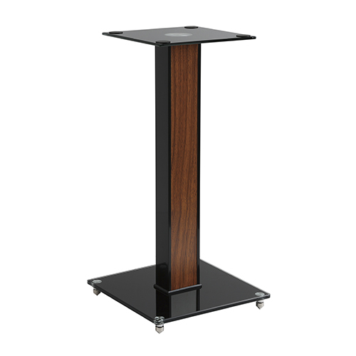 18" Aluminum, Glass & Wood Bookshelf speaker stands BS-03S For bookshelf/center-channel speakers from china(chinese)
