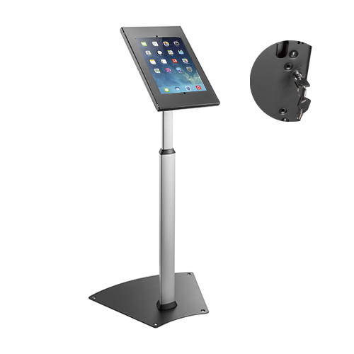 Anti-Theft Height Adjustable Tablet Kiosk Floor Stand for 9.7" iPad 5/6 & iPad Pro (1st), 10.2" iPad 7/8/9, 10.5” iPad Air (Gen 3)/iPad Pro, 10.1" Samsung Galaxy Tab A (2019) PAD12-05N Ideal for Trade Show, Store Display and More Public Places from china(chinese)