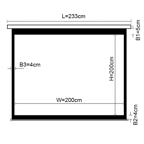 Economy/Budget Electric Projection Screen-112’’/1:1 PEAB112 For education, commercial presentations or residential home cinema from china(chinese)