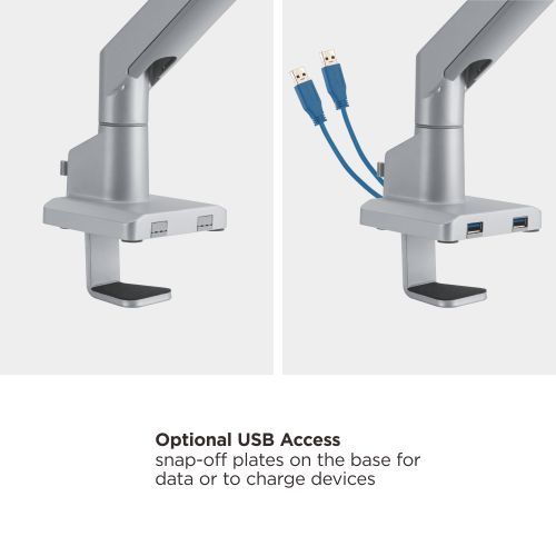 Single Monitor Thin Gas Spring Monitor Arm with USB Ports LDT62-C012U For most 17"~32" Monitors from china(chinese)