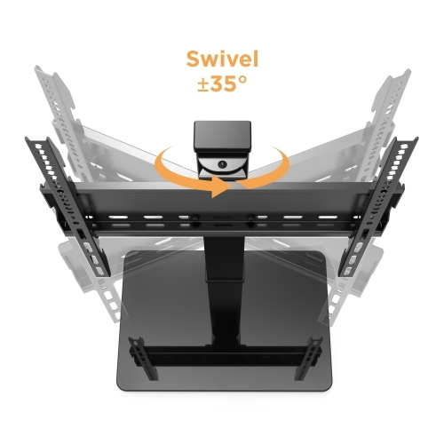 Swivel TV Stand with Glass Base LDT03-17S Support most 32"-55" LED, LCD flat panel TVs from china(chinese)