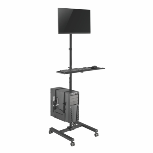 Height Adjustable Mobile Computer Workstation with Monitor Mount FWS04-1 For mobile or fixed computing and display needs. from china(chinese)