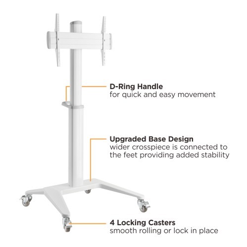 Ultra-Modern Aluminum TV Cart   TTF12-46TW For Most 37"-70" Flat Panel TVs from china(chinese)