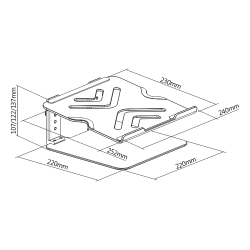 360° Swivel Laptop Stand LPS04-6R For Most 11”-17” laptops, tablets, and eReaders from china(chinese)