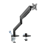 Single Monitor Heavy-Duty Spring-Assisted Monitor Arm with USB Ports