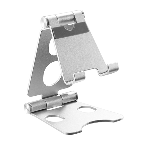 Portable Aluminum Cell Phone Stand with Dual Adjustable Panels PHS02-2S Compatible with Smartphones below 6.5" from china(chinese)
