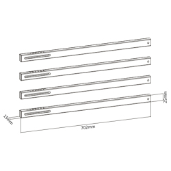 Extension Rails for 65"-70" Displays