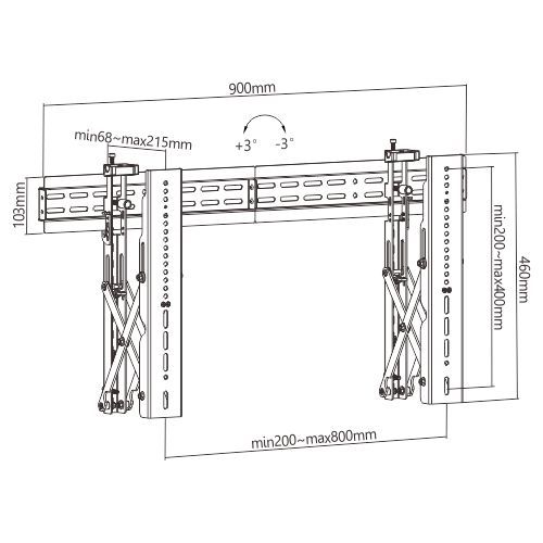 Pop-Out Video Wall Mount LVW02-48T For most 37”-70”’ LED, LCD flat panel TVs from china(chinese)