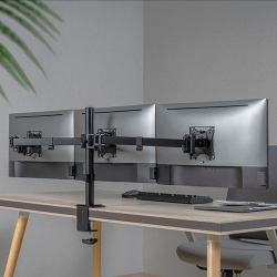Triple-Monitor Steel Articulating Monitor Mount