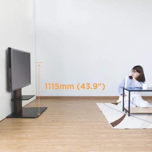 Modern Slim TV Floor Stand with Equipment Shelf FS16-46TD For most 37"~70" TVs from china(chinese)
