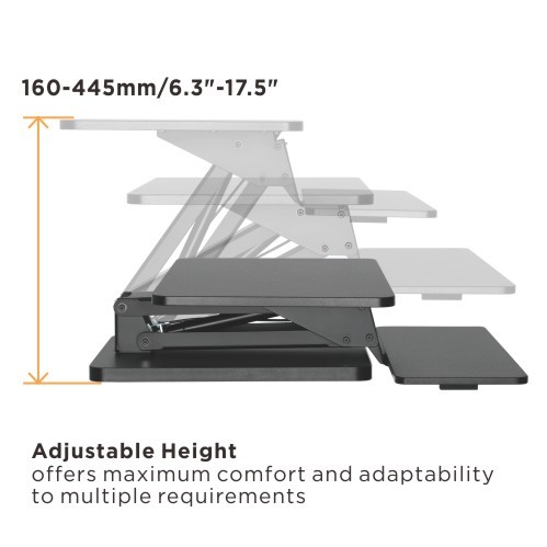 Gas Spring Sit-Stand Desk Converter DWS25-T01 Effortless, Comfortable, and Ergonomic from china(chinese)