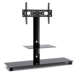 Classic Glass TV Floor Stand with AV Component Shelf (Extra Large)