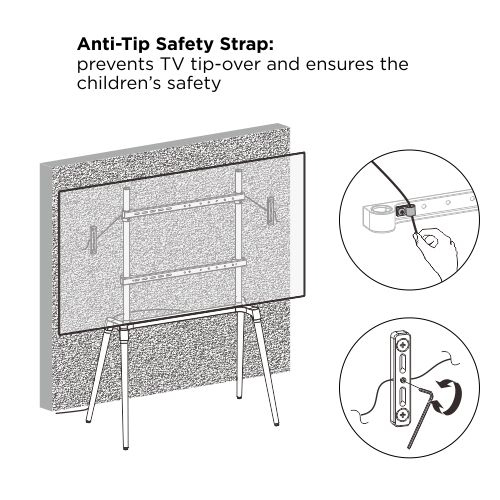 Pastel Easel Studio TV Floor Quadrupod Stand FS19-46F-02 For Most 60''-75'' Flat Panel TVs from china(chinese)
