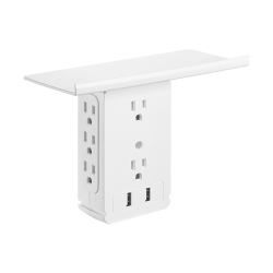 8-Outlet Wall-Mounted Surge Protector Power Strip