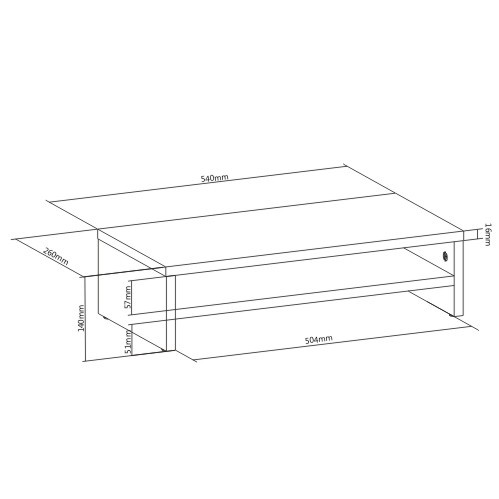 2層パーティクルボードデスクトップモニタースタンド STB-114 シンプルに、じっとします。 from china(chinese)