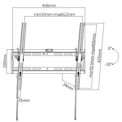 Economy Slim Tilt TV Wall Mounts  KL20-44T For most 32"-55" LED, LCD Flat Panel TVs from china(chinese)