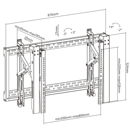 Pop-out Landscape Video Wall Mount LVW06-48T For most 45"-80" LED, LCD flat panel TVs from china(chinese)