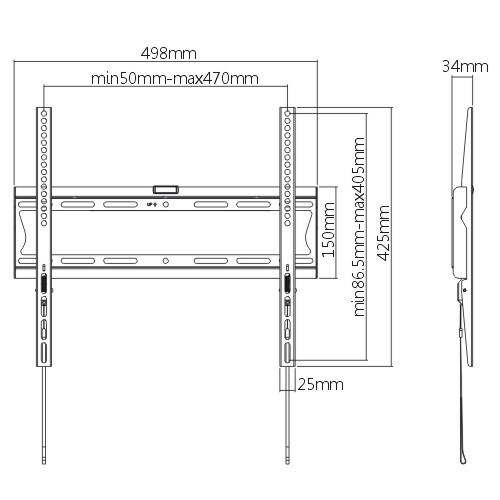 Economy Slim Fixed TV Wall Mounts  KL20-44F For most 32"-55" LED, LCD Flat Panel TVs from china(chinese)