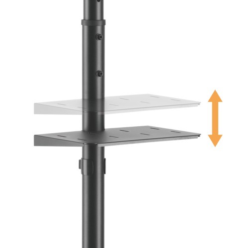 低コストの高さ調節可能なスチールテレビカート FS23-44TW ほとんどの32"-55"フラットパネルテレビ用 from china(chinese)