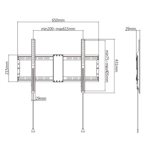 Heavy-Duty Foldable Fixed TV Wall Mount LP59-46F For 37"-80" TVs from china(chinese)