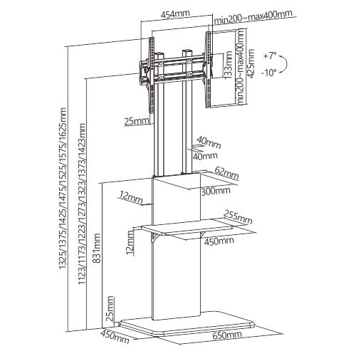 モダンスリムテレビフロアスタンド FS16-44N ほとんどの32"-60"テレビ用 from china(chinese)
