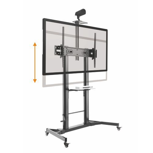 Large Screen Telescopic Height-Adjustable Steel TV Cart with Crank Handle TTL03H-610TW For most 60”-100” LED/LCD Flat Panel TVs from china(chinese)