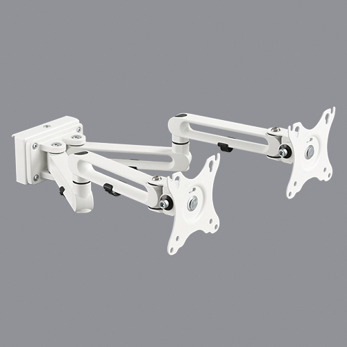 Dual Screens Aluminum Monitor Arm for Slat Wall SW03-13 Fit 17"~32" Monitors from china(chinese)