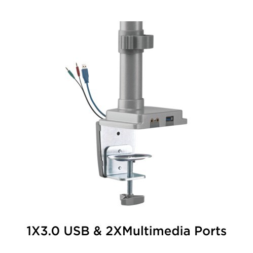 BRAZO PARA MONITOR ÚNICO RENDIMIENTO RESORTE DE GAS ALUMINIO MONTAJE EN POSTE CON USB LDT34-C012UP Para la Mayoría de los Monitores de 17"-32" from china(chinese)