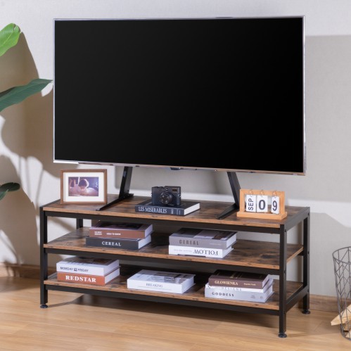 3-Tier Industrial Style Media Console (Small) WP2001S A Mix of Urban and Rustic Loft Appeal from china(chinese)