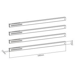 Extension Rails for 50"-55"  Displays