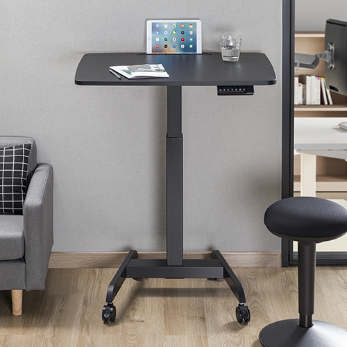 Electric Height Adjustable Workstation with Casters FWS08-3 Space-Saving Solution for an Active Work Style from china(chinese)