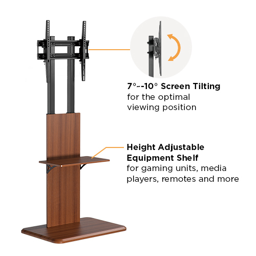 キャスター付きモダンなスリムテレビフロアスタンド FS16-44NW ほとんどの32"-60"テレビ用 from china(chinese)