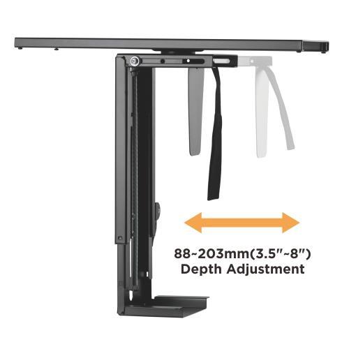 SOPORTE PARA CPU DEBAJO DEL ESCRITORIO AJUSTABLE SIN ESCALAS CON RIEL DESLIZANTE  CPB-20 Con un Mango de Bloqueo Fácil para Ajuste de Altura from china(chinese)