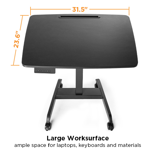 Electric Height Adjustable Workstation with Casters FWS08-3 Space-Saving Solution for an Active Work Style from china(chinese)