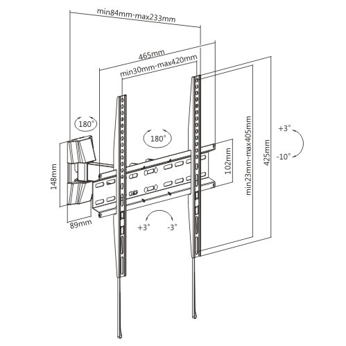 Super Economy Full-motion TV Wall Mount KLA28-441 For most 32"-55" LED, LCD Flat Panel TVs from china(chinese)