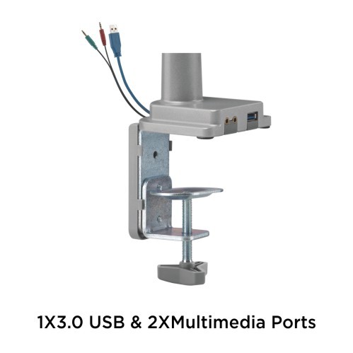 USB付きシングルモニターパフォーマンスガススプリング式アルミニウムモニターアーム LDT34-C012U ほとんどの17"-32"モニター用 from china(chinese)