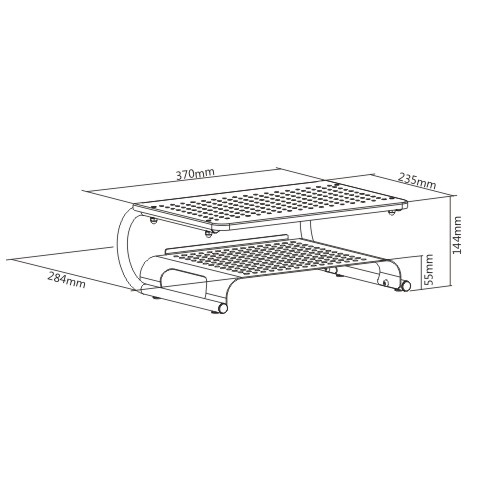 Two-Tier Steel Laptop/Monitor Riser Supplier Manufacturer- and LUMI