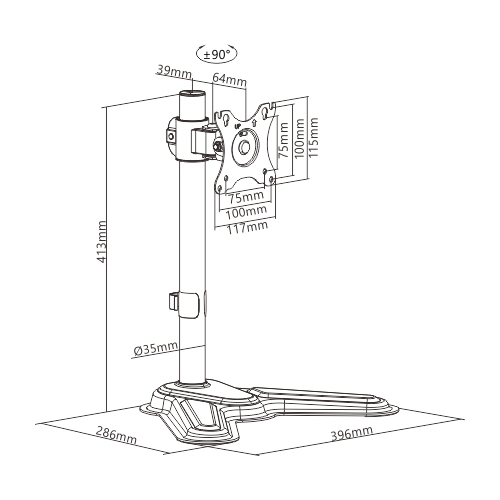 Single Monitor Premium Articulating Aluminum Monitor Stand LDT30-T01 Combining the elegance look and ergonomics from china(chinese)