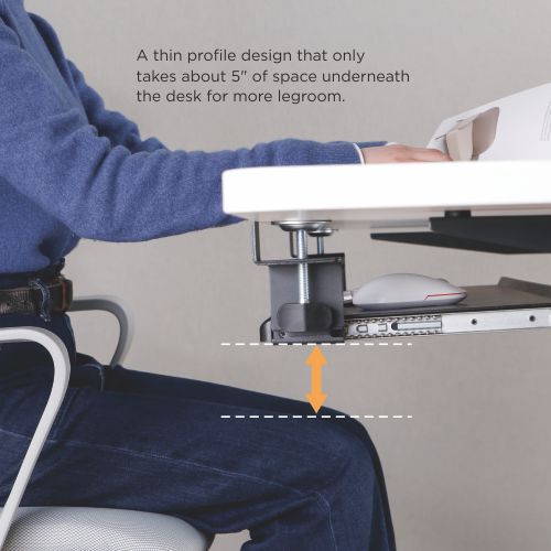 Tilting Clamp-On Keyboard Tray KBT-08T Frees-up Desk Space with Easy Installation from china(chinese)