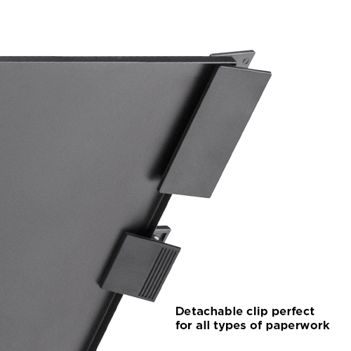 Foldable Metal Document Holder with Adjustable Clip and Line Guide