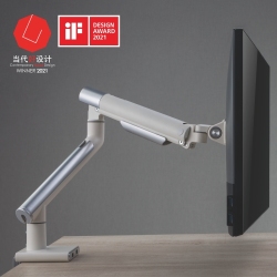 Single Monitor Premium Slim Aluminum Spring-Assisted Monitor Arm With USB Ports