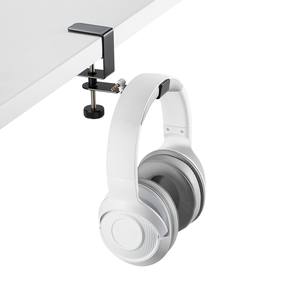 Under Desk Clamp-On Universal Headphone Holder