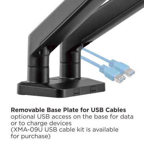 デュアルモニタープレミアムアルミニウムスプリングアシストモニターアーム LDT53-C024 ほとんどの17"-32"モニター用 from china(chinese)