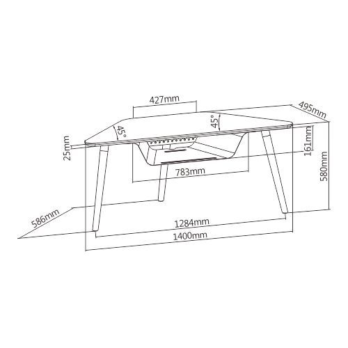 Corner TV Stand with Open Storage  FS37C-L Turns Unused Corner Living Space into an Entertainment Area from china(chinese)